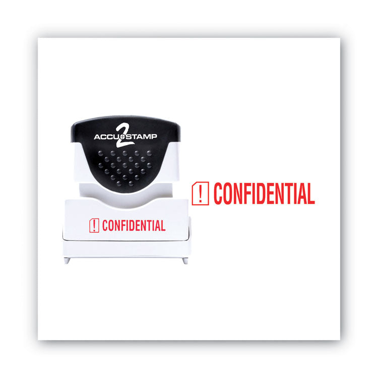 ACCUSTAMP2® Pre-Inked Shutter Stamp, Red, CONFIDENTIAL, 1.63 x 0.5 (COS035574) Each