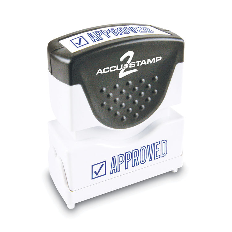 ACCUSTAMP2® Pre-Inked Shutter Stamp, Blue, APPROVED, 1.63 x 0.5 (COS035575) Each