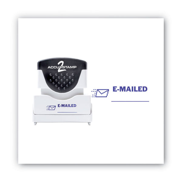 ACCUSTAMP2® Pre-Inked Shutter Stamp, Blue, EMAILED, 1.63 x 0.5 (COS035577)