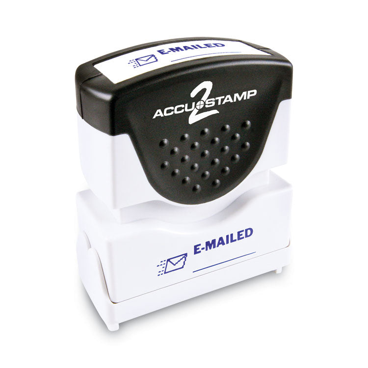 ACCUSTAMP2® Pre-Inked Shutter Stamp, Blue, EMAILED, 1.63 x 0.5 (COS035577) Each