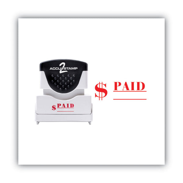 ACCUSTAMP2® Pre-Inked Shutter Stamp, Red, PAID, 1.63 x 0.5 (COS035578)