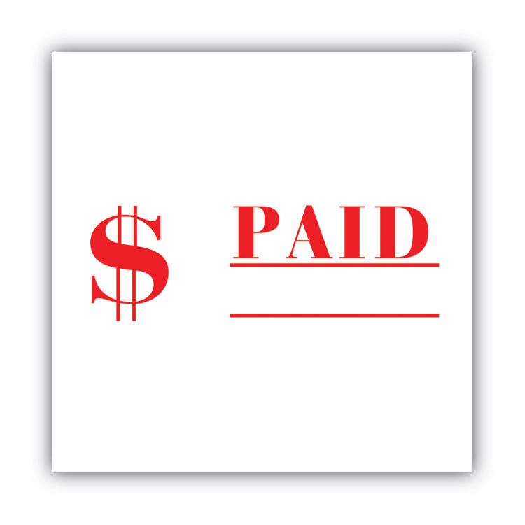ACCUSTAMP2® Pre-Inked Shutter Stamp, Red, PAID, 1.63 x 0.5 (COS035578) Each