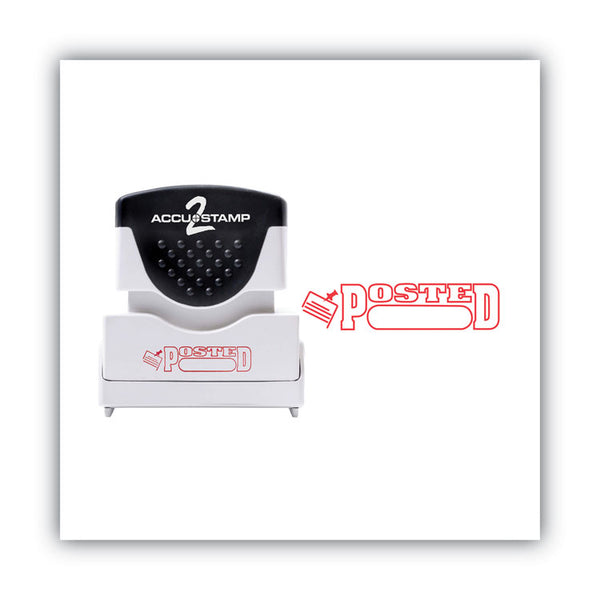 ACCUSTAMP2® Pre-Inked Shutter Stamp, Red, POSTED, 1.63 x 0.5 (COS035580) Each