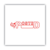ACCUSTAMP2® Pre-Inked Shutter Stamp, Red, POSTED, 1.63 x 0.5 (COS035580) Each