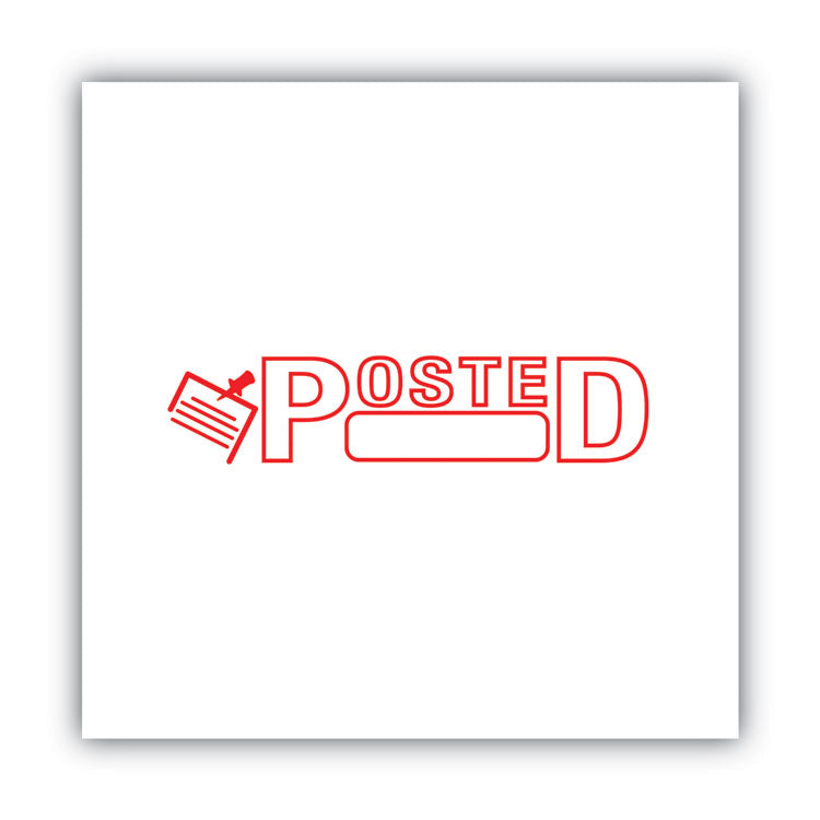 ACCUSTAMP2® Pre-Inked Shutter Stamp, Red, POSTED, 1.63 x 0.5 (COS035580) Each