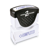 ACCUSTAMP2® Pre-Inked Shutter Stamp, Blue, COMPLETED, 1.63 x 0.5 (COS035582) Each