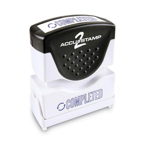 ACCUSTAMP2® Pre-Inked Shutter Stamp, Blue, COMPLETED, 1.63 x 0.5 (COS035582) Each