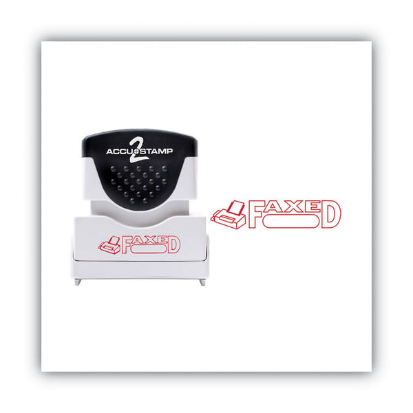 ACCUSTAMP2® Pre-Inked Shutter Stamp, Red, FAXED, 1.63 x 0.5 (COS035583)