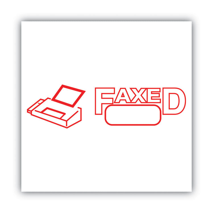 ACCUSTAMP2® Pre-Inked Shutter Stamp, Red, FAXED, 1.63 x 0.5 (COS035583) Each
