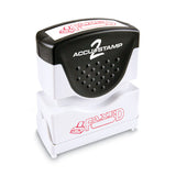 ACCUSTAMP2® Pre-Inked Shutter Stamp, Red, FAXED, 1.63 x 0.5 (COS035583) Each
