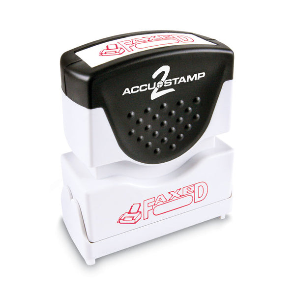 ACCUSTAMP2® Pre-Inked Shutter Stamp, Red, FAXED, 1.63 x 0.5 (COS035583) Each