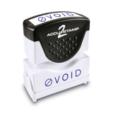 ACCUSTAMP2® Pre-Inked Shutter Stamp, Blue, VOID, 1.63 x 0.5 (COS035584) Each
