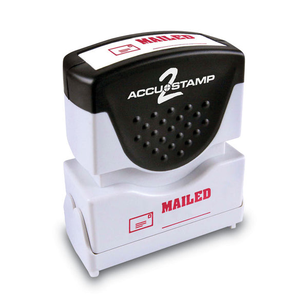 ACCUSTAMP2® Pre-Inked Shutter Stamp, Red, MAILED, 1.63 x 0.5 (COS035586) Each