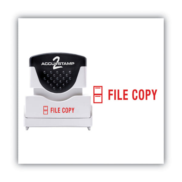 ACCUSTAMP2® Pre-Inked Shutter Stamp, Red, FILE COPY, 1.63 x 0.5 (COS035596)
