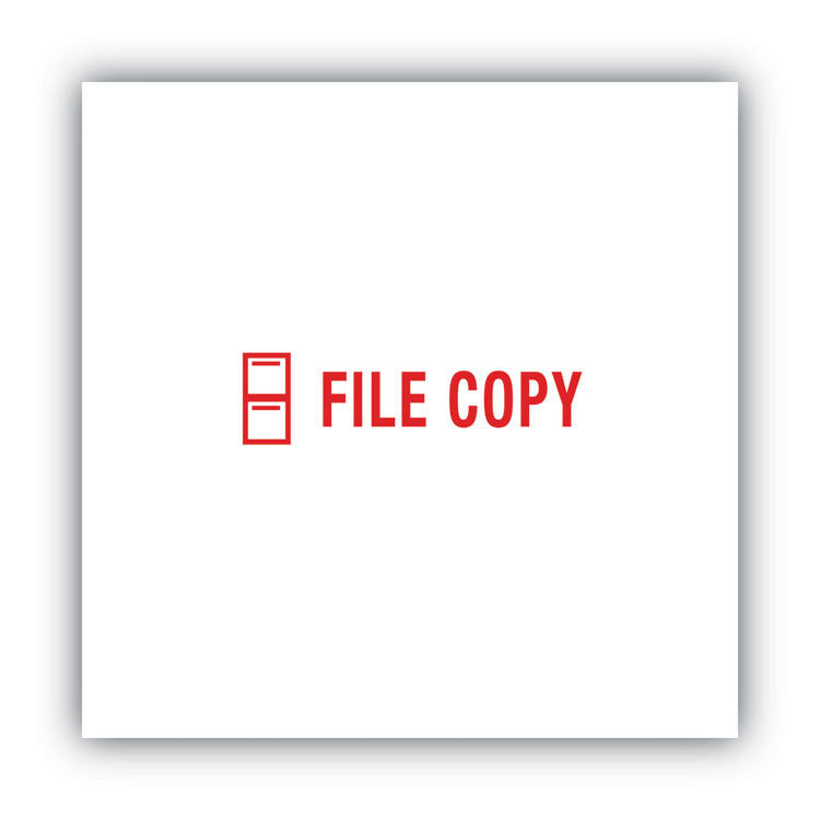 ACCUSTAMP2® Pre-Inked Shutter Stamp, Red, FILE COPY, 1.63 x 0.5 (COS035596) Each