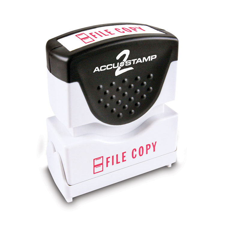 ACCUSTAMP2® Pre-Inked Shutter Stamp, Red, FILE COPY, 1.63 x 0.5 (COS035596) Each