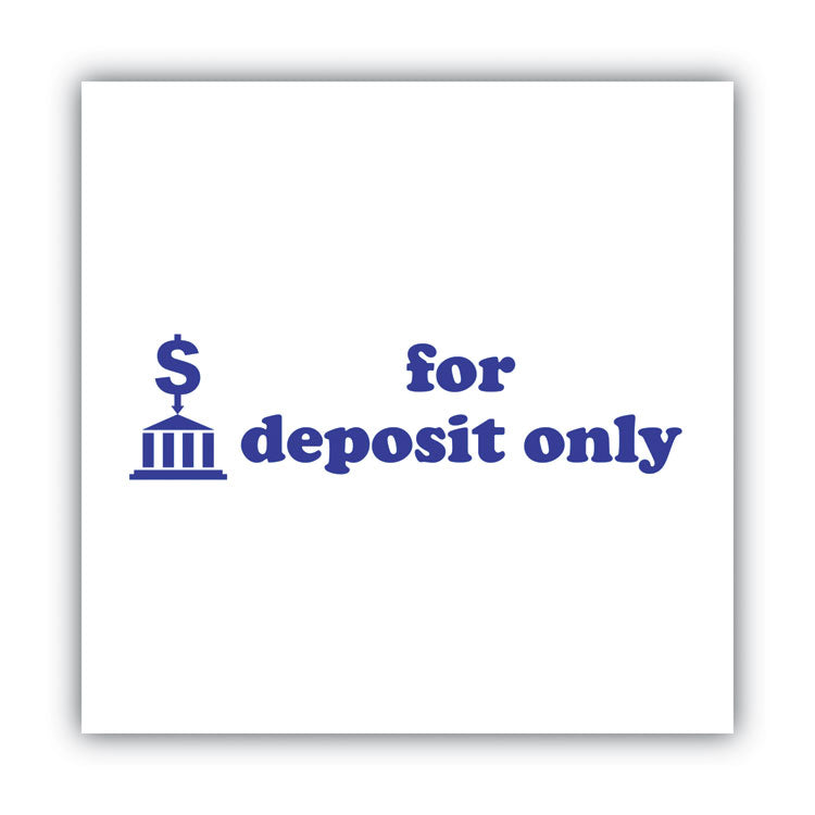 ACCUSTAMP2® Pre-Inked Shutter Stamp, Blue, FOR DEPOSIT ONLY, 1.63 x 0.5 (COS035601) Each