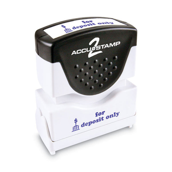ACCUSTAMP2® Pre-Inked Shutter Stamp, Blue, FOR DEPOSIT ONLY, 1.63 x 0.5 (COS035601)