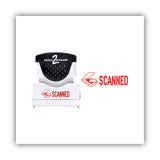 ACCUSTAMP2® Pre-Inked Shutter Stamp, Red, SCANNED, 1.63 x 0.5 (COS035605) Each
