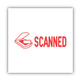 ACCUSTAMP2® Pre-Inked Shutter Stamp, Red, SCANNED, 1.63 x 0.5 (COS035605) Each