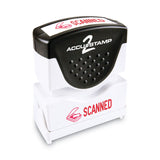 ACCUSTAMP2® Pre-Inked Shutter Stamp, Red, SCANNED, 1.63 x 0.5 (COS035605) Each
