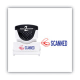 ACCUSTAMP2® Pre-Inked Shutter Stamp, Red/Blue, SCANNED, 1.63 x 0.5 (COS035606) Each