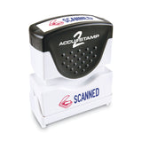 ACCUSTAMP2® Pre-Inked Shutter Stamp, Red/Blue, SCANNED, 1.63 x 0.5 (COS035606) Each