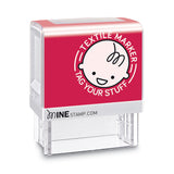 COSCO MINE Textile Stamp, 1.5" x 1.5", Black (COS039605) Each