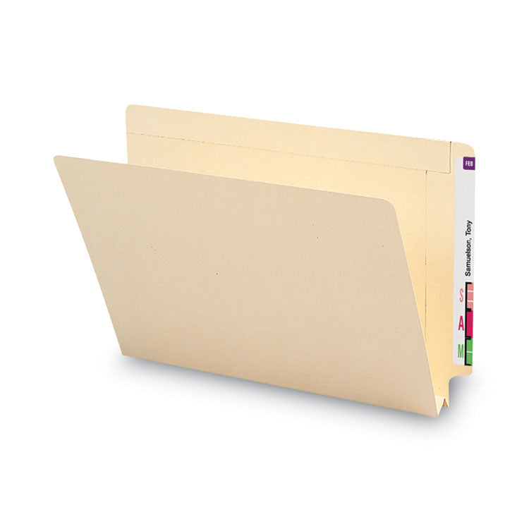 Smead™ Heavyweight Manila End Tab Expansion Folders, Straight Tabs, Legal Size, 1.5" Expansion, Manila, 50/Box (SMD27275)