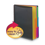 Smead™ Poly Project Organizer, 12 Letter-Size Sleeves, Gray with Bright Pockets (SMD89207)