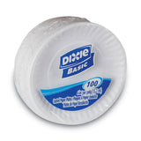 Dixie® Clay Coated Paper Plates, 6" dia, White, 100/Pack (DXEDBP06W)