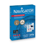 Navigator® Premium Multipurpose Copy Paper, 97 Bright, 24 lb Bond Weight, 8.5 x 11, White, 500 Sheets/Ream, 10 Reams/Carton (SNANMP1124)