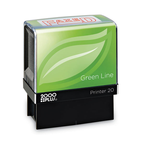 COSCO 2000PLUS® Green Line Message Stamp, Faxed, 1.5 x 0.56, Red (COS098369)