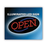 COSCO LED OPEN Sign, 10.5 x 20.13, Red and Blue Graphics (COS098099) Each