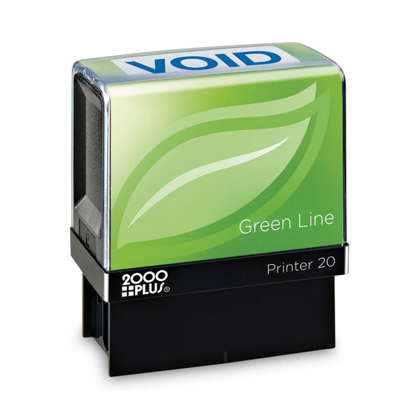 COSCO 2000PLUS® Green Line Message Stamp, Void, 1.5 x 0.56, Blue (COS098373)