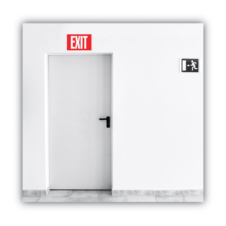 COSCO Glow-in-the-Dark Safety Sign, Exit, 12 x 8, Red (COS098052)