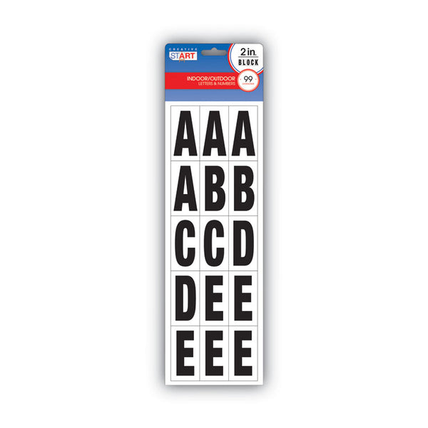 COSCO Letters, Numbers and Symbols, Self Adhesive, Black, 2"h, 84 Characters (COS098131)