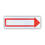 COSCO Stake Sign, 6 x 17, Blank White with Printed Red Arrow (COS098056) Each