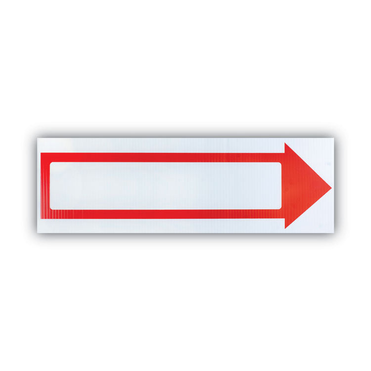 COSCO Stake Sign, 6 x 17, Blank White with Printed Red Arrow (COS098056) Each