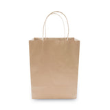 COSCO Premium Shopping Bag, 8" x 4" x 10.25", Brown Kraft, 50/Box (COS098375)