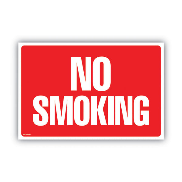 COSCO Two-Sided Signs, No Smoking/No Fumar, 8 x 12, Red (COS098068) Each