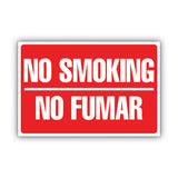 COSCO Two-Sided Signs, No Smoking/No Fumar, 8 x 12, Red (COS098068)