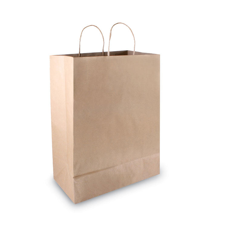 COSCO Premium Shopping Bag, 12" x 6.5" x 17", Brown Kraft, 50/Box (COS091566)