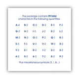 COSCO Letters, Numbers and Symbols, Self Adhesive, Black, 2"h, 84 Characters (COS098131)