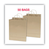 COSCO Premium Shopping Bag, 10" x 4.5" x 13", Brown Kraft, 50/Box (COS091565)