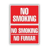 COSCO Two-Sided Signs, No Smoking/No Fumar, 8 x 12, Red (COS098068)