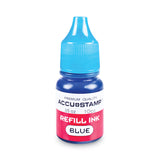 COSCO ACCU-STAMP Gel Ink Refill, 0.35 oz Bottle, Blue (COS090682)