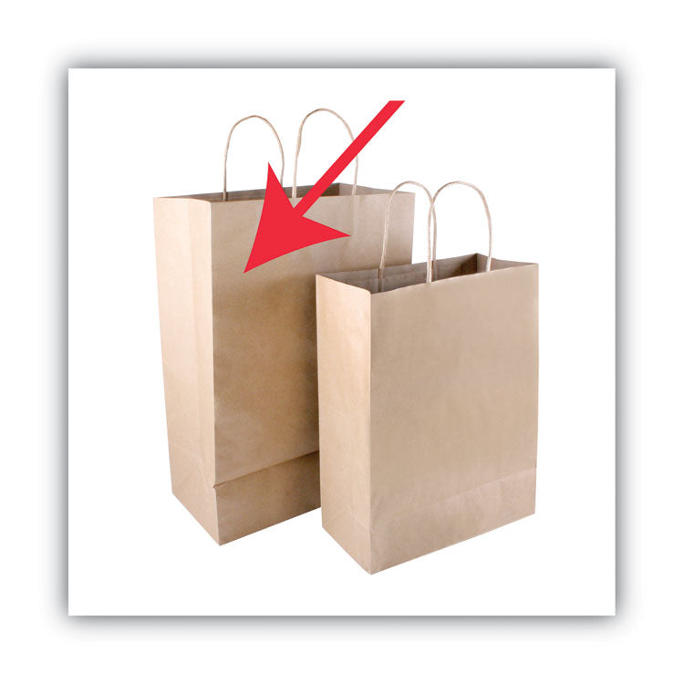 COSCO Premium Shopping Bag, 12" x 6.5" x 17", Brown Kraft, 50/Box (COS091566)