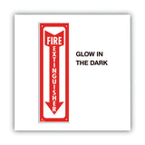 COSCO Glow-In-The-Dark Safety Sign, Fire Extinguisher, 4 x 13, Red (COS098063) Each