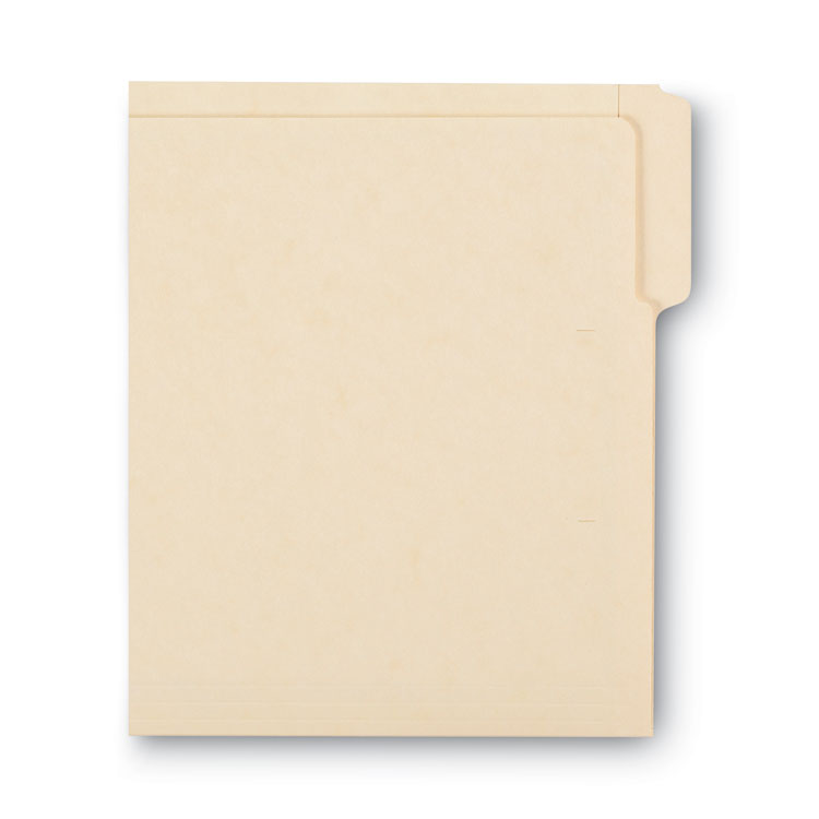 Smead™ Heavyweight Manila End Tab Folders, 9" High Front, 1/3-Cut Tabs: Assorted, Letter, 0.75" Expansion, Manila, 100/Box (SMD24134) Box of 100